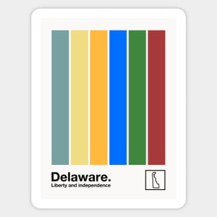 Delaware  // Original Minimalist Artwork Poster Design Sticker